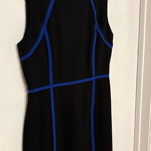 Calvin Klein Black and Blue Office Dress